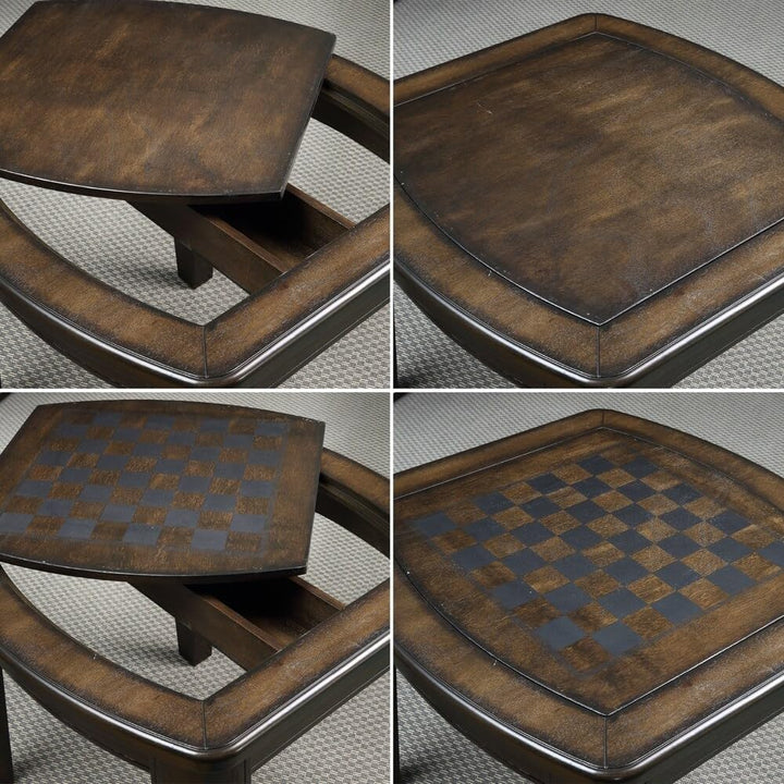 Greyson Living Darlington Game End Table with Chessboard by - Diamond Home USA