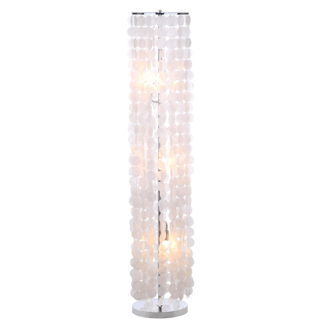 60-inch 3-Light Floor Lamp White Bohemian Eclectic Nautical Coastal Bulbs - Diamond Home USA