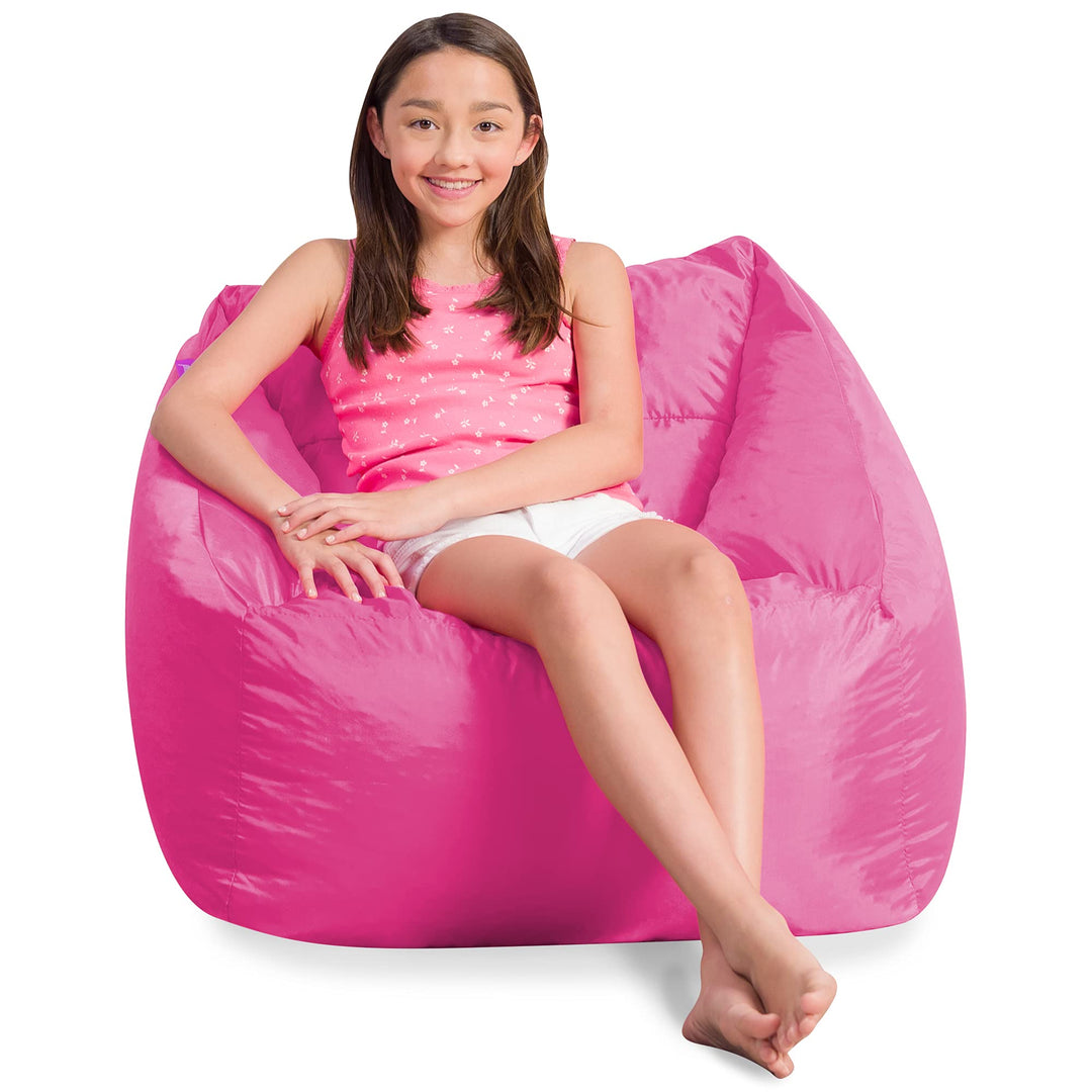 Posh Creations Coronado Bean Bag Boys and Girls Large Chair for Kids for Pink