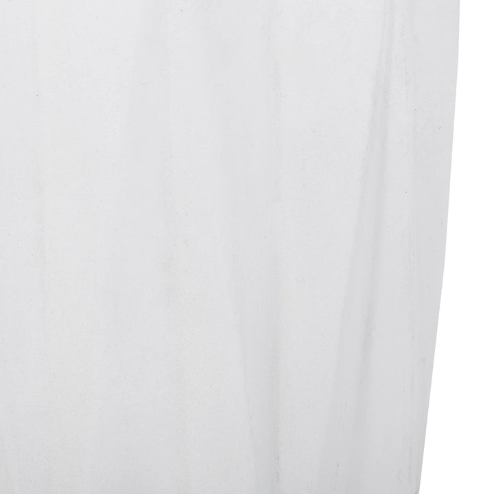 Outdoor Lightweight Concrete Side Table White Modern Contemporary Round - Diamond Home USA