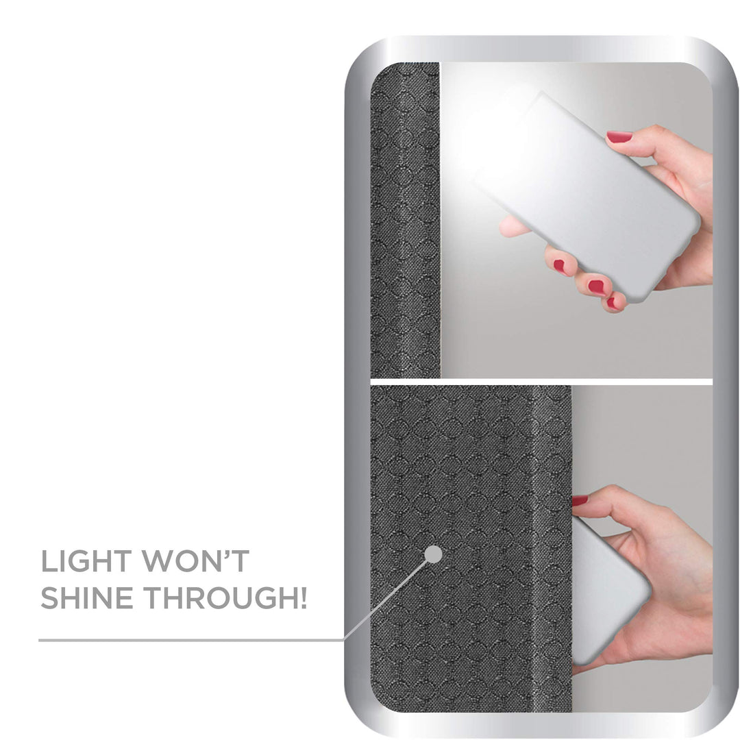 Maytex Smart Curtains Julius 100 Percent Blackout Window Panel 50 x 84 50 inches Grey - Diamond Home USA