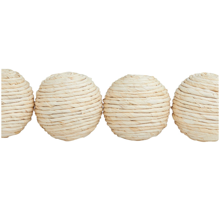 Beige Jute Handmade Decorative Ball Orbs Vase Filler (Set of 4) Rope - Diamond Home USA
