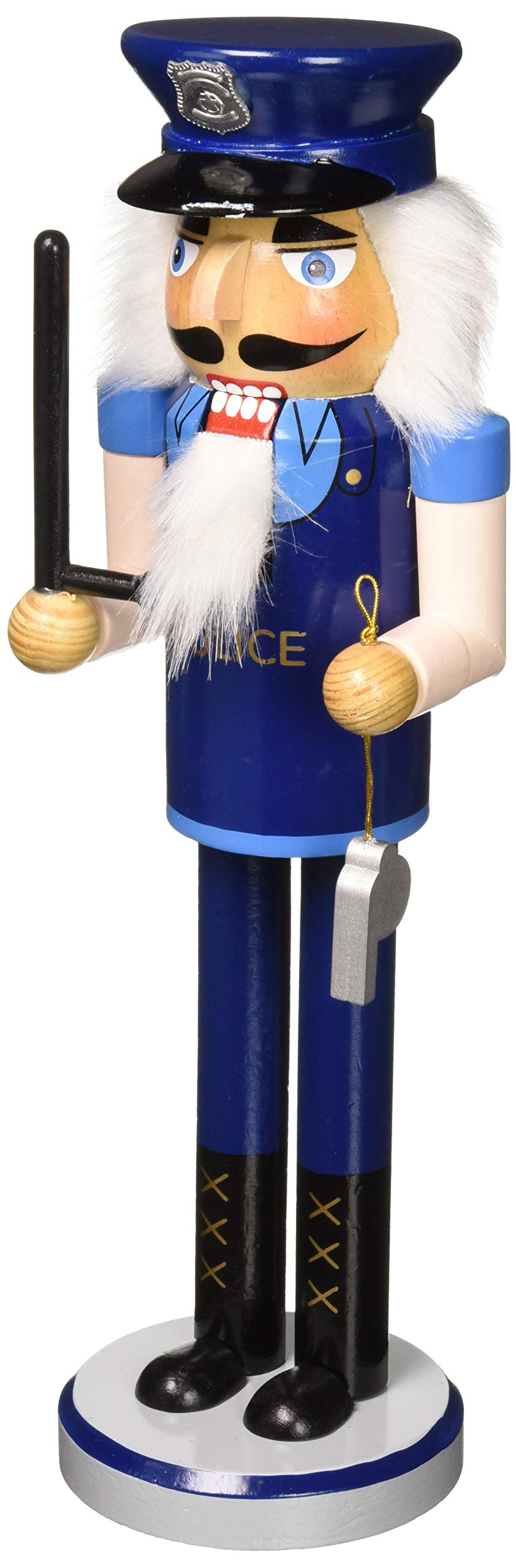 Santa's Workshop Policeman Nutcracker 14" Tall Blue/Black - Diamond Home USA
