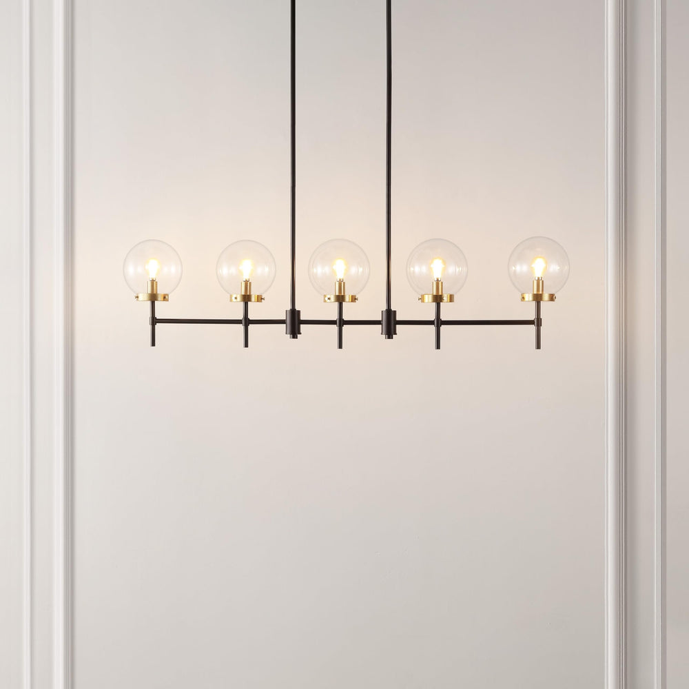 Home Lighting Collection 45" Modern Contemporary (5-Bulb) W X 6" D 43" H Brown - Diamond Home USA