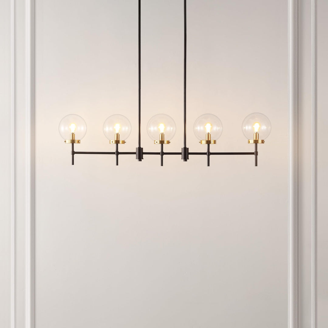 Home Lighting Collection 45" Modern Contemporary (5-Bulb) W X 6" D 43" H Brown - Diamond Home USA