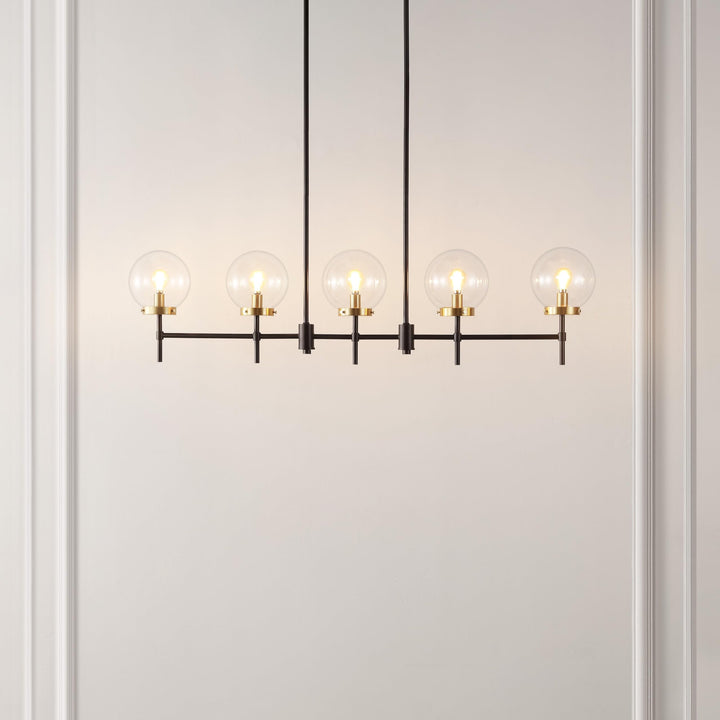 Home Lighting Collection 45" Modern Contemporary (5-Bulb) W X 6" D 43" H Brown - Diamond Home USA