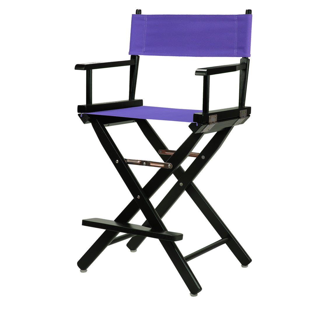 Casual Home Black Frame/Purple Canvas 24" Counter Height Directors-Chairs