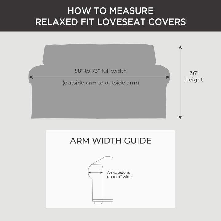 SureFit Cotton Duck Canvas Loveseat Slipcovers Loveseat Cover Cotton Solid One Natural - Diamond Home USA