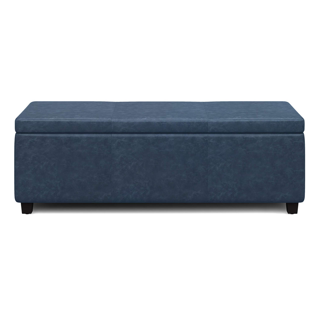 SIMPLIHOME Avalon 48 Inch Wide Contemporary ectangle Storage Ottoman Bench in