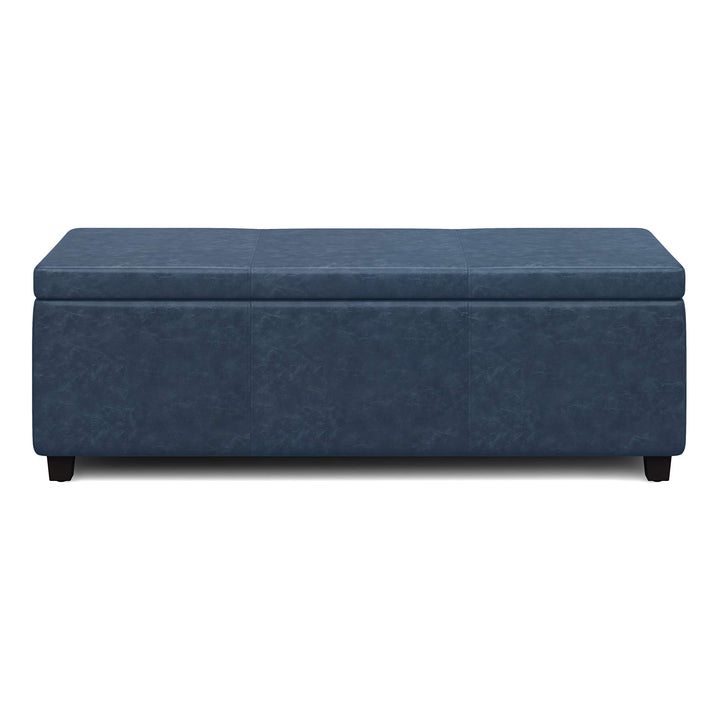 SIMPLIHOME Avalon 48 Inch Wide Contemporary ectangle Storage Ottoman Bench in