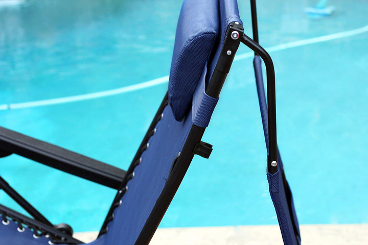 Jeco Oversized Zero Gravity Chair with Sunshade and Drink Tray