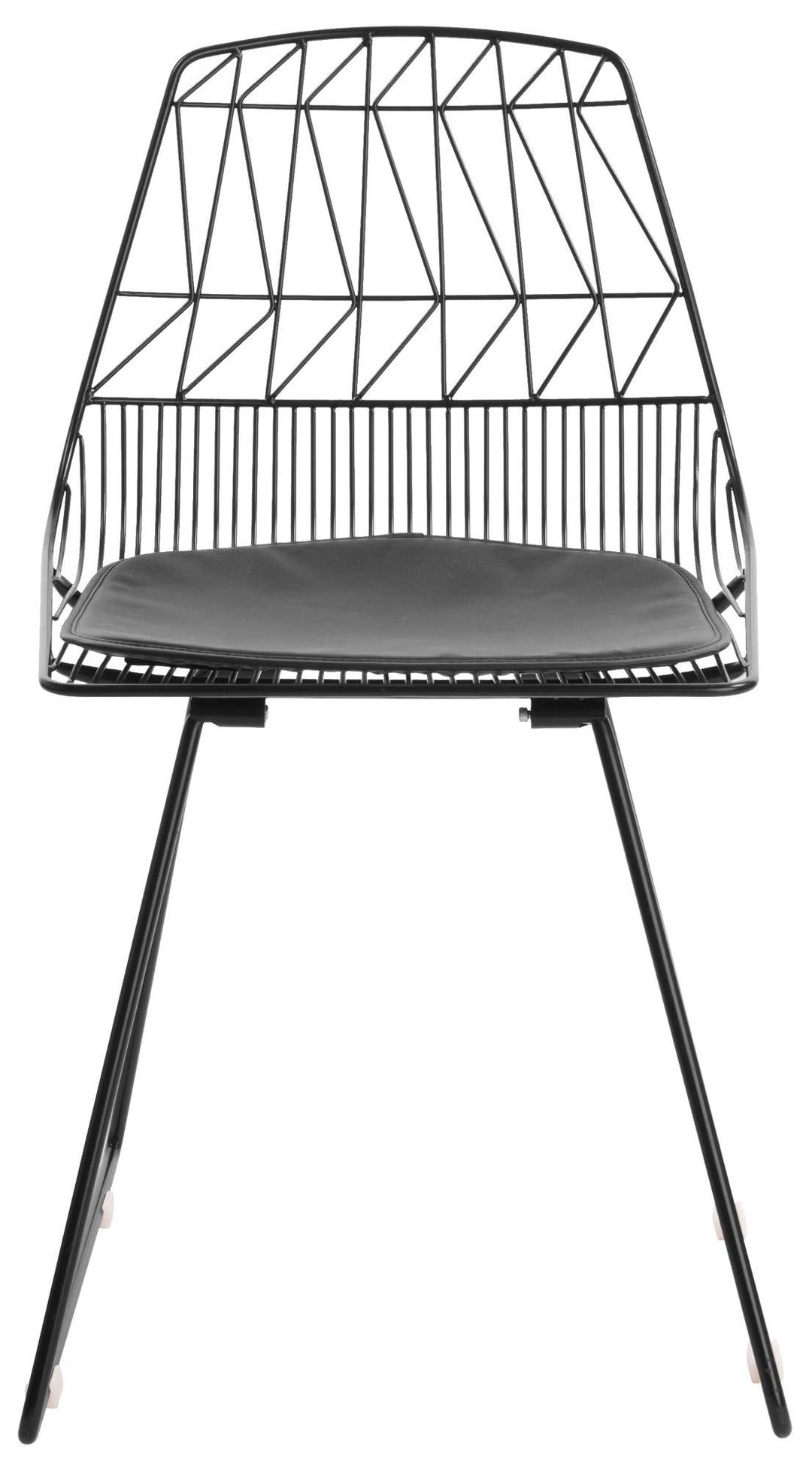 Adore Decor Vivi Metal Dining Chair Set of 2 Noir Black - Diamond Home USA