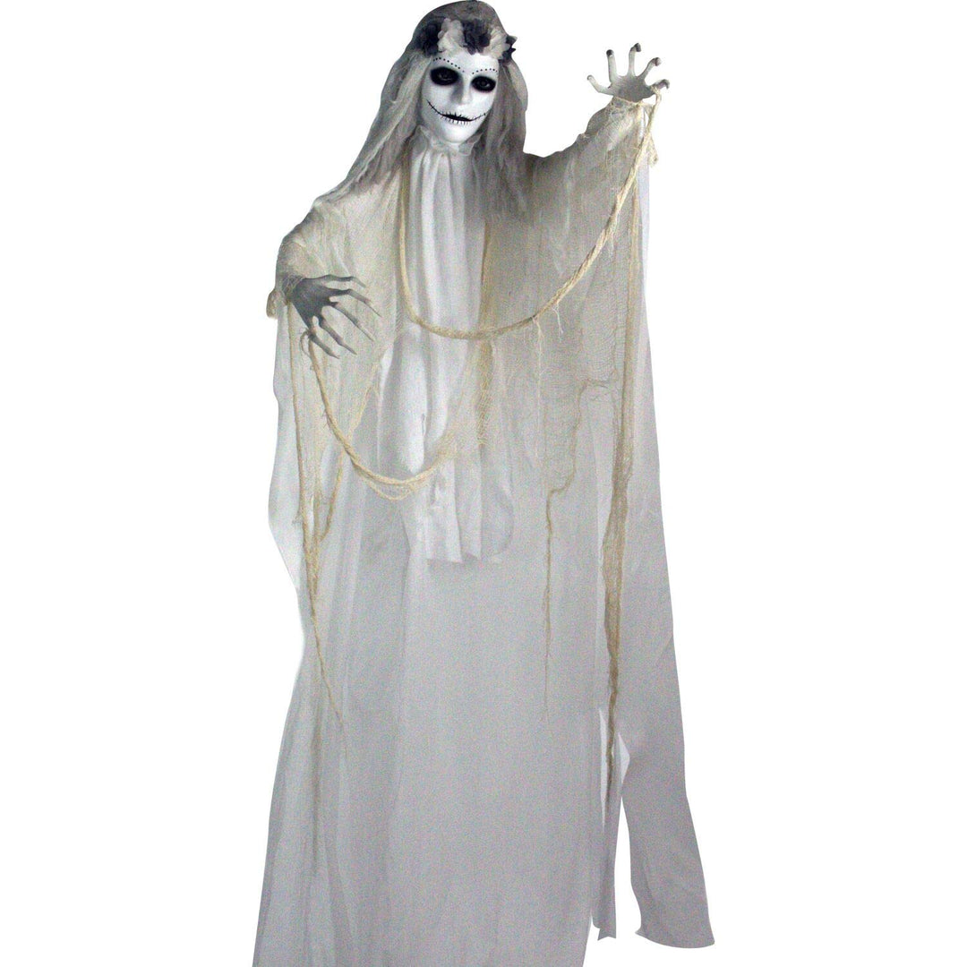 Haunted Hill Farm Life-Size Scary Talking Ghost Bride Halloween Animatronic with