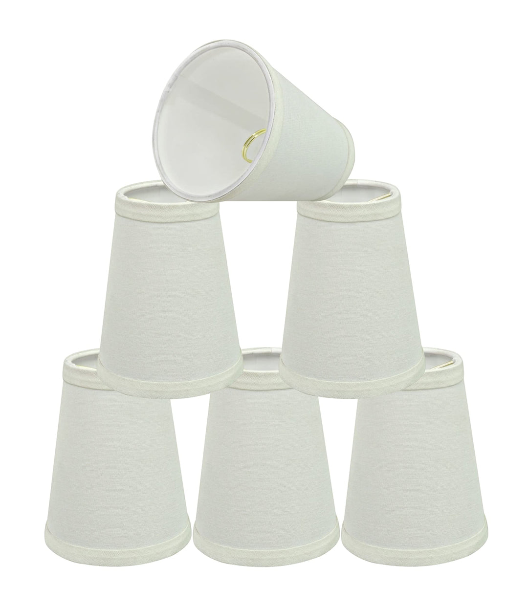 Aspen Creative 32654-6 Small Hardback Empire Shape Chandelier Clip-On Lamp Shade