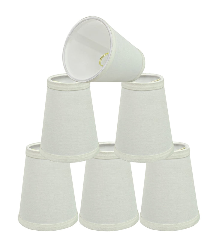 Aspen Creative 32654-6 Small Hardback Empire Shape Chandelier Clip-On Lamp Shade