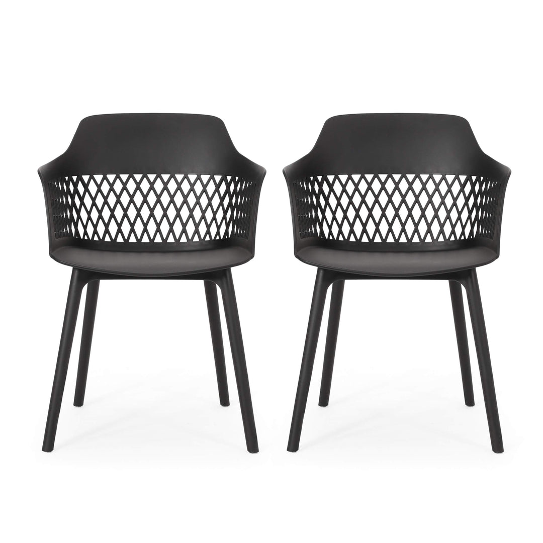 Christopher Knight Home Madeline Outdoor Dining Chair (Set of 2) Black