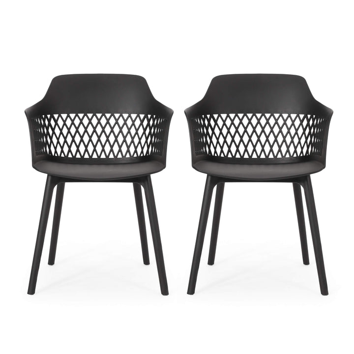 Christopher Knight Home Madeline Outdoor Dining Chair (Set of 2) Black