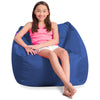 Posh Creations Coronado Bean Bag Boys and Girls Large Chair for Kids for Navy Blue