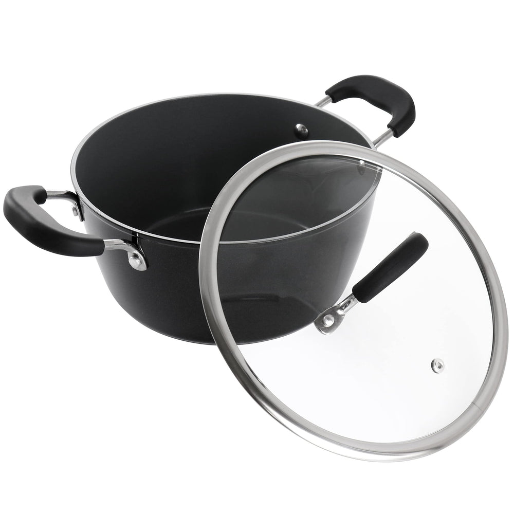 4.5 Quart Dutch Oven With Lid In Black - Diamond Home USA