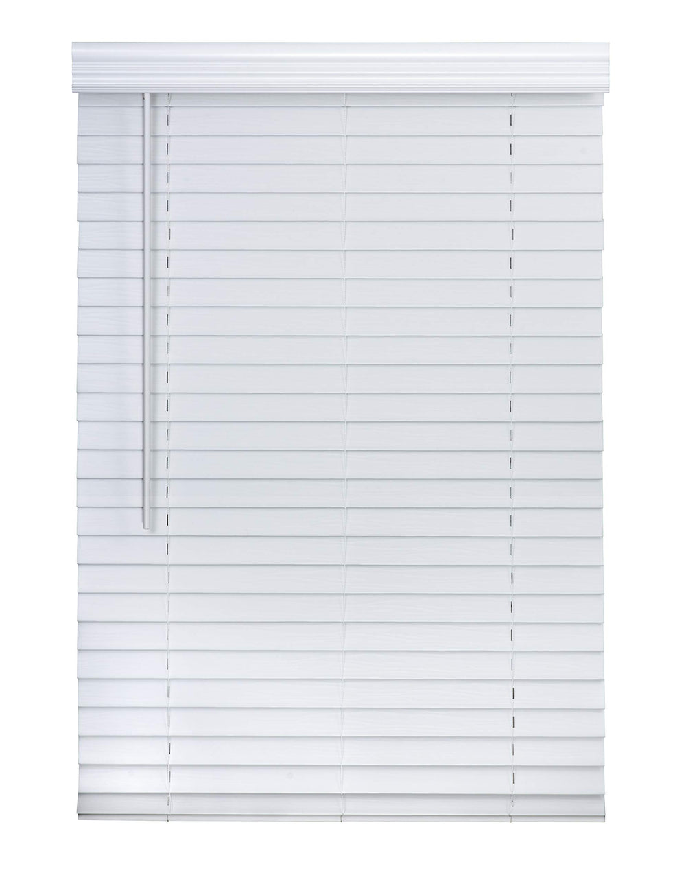 LOTUS & WINDOWARE 2" Faux Wood Blind 47" W x 36" H White Wood Grain Textured - Diamond Home USA