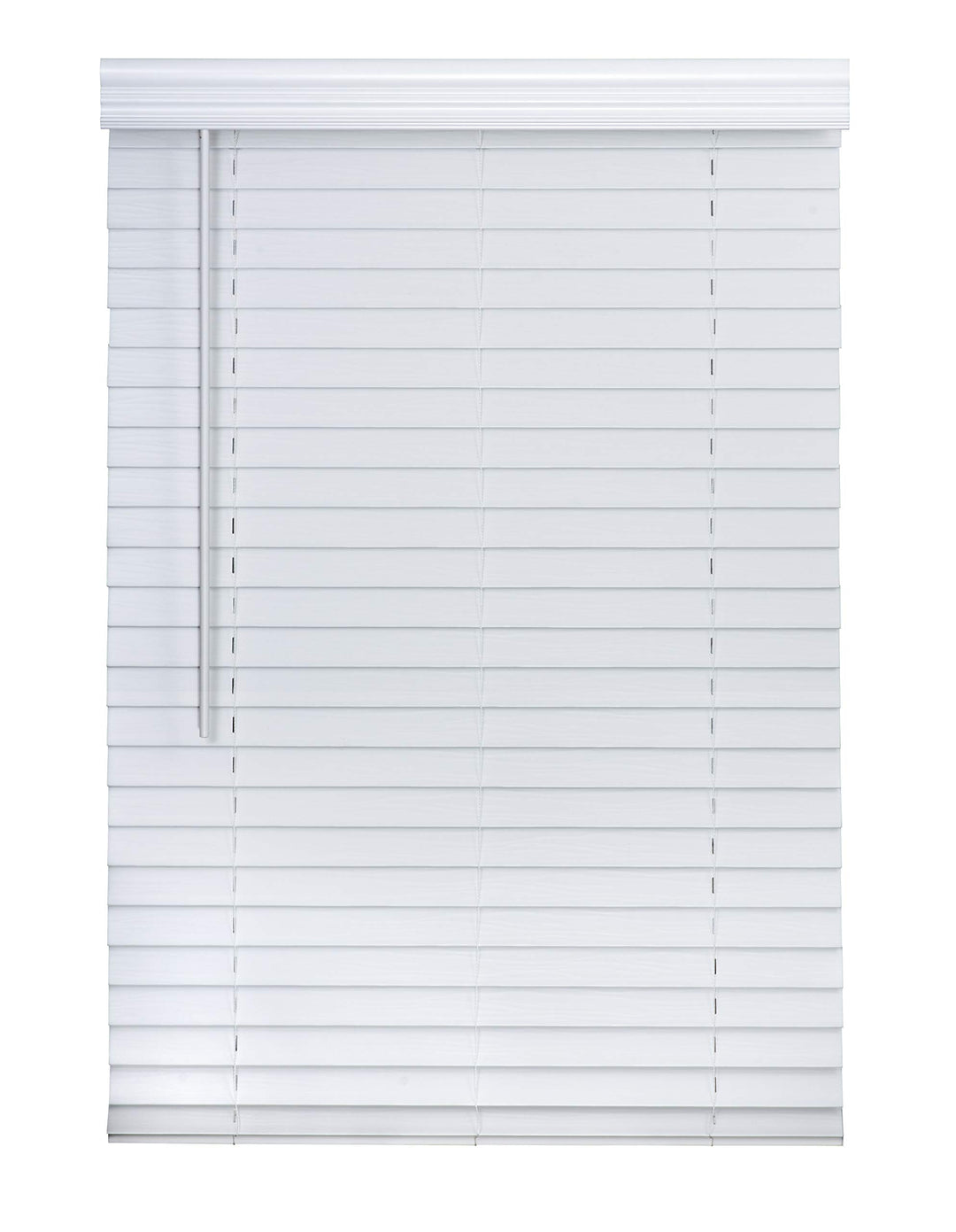 LOTUS & WINDOWARE 2" Faux Wood Blind 47" W x 36" H White Wood Grain Textured - Diamond Home USA