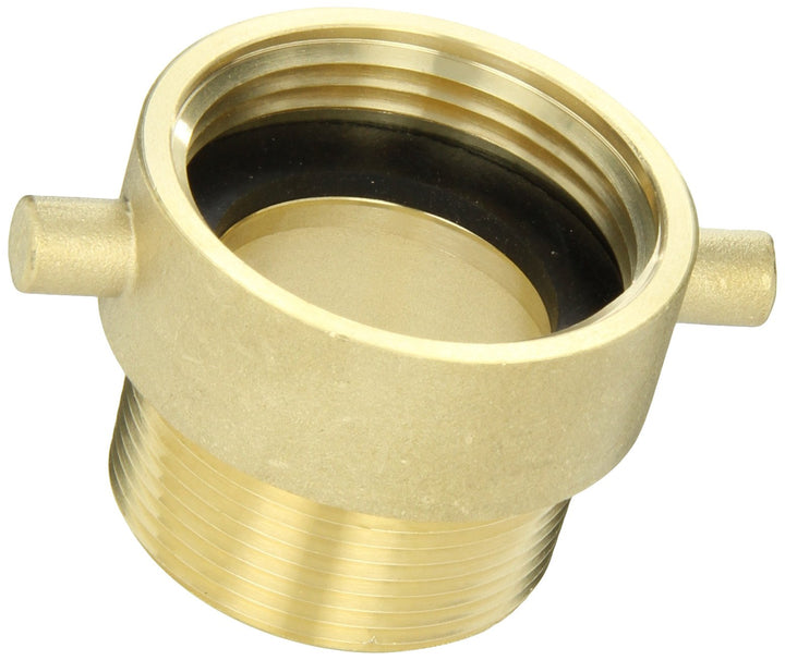 Moon 369-1521561 Brass Fire Hose Adapter Pin Lug 1-1/2" NH Female x 1-1/2" NPT