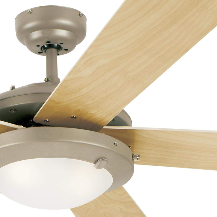 Westinghouse 7234100 Comet Indoor Ceiling Fan with Light Brushed Pewter - Diamond Home USA