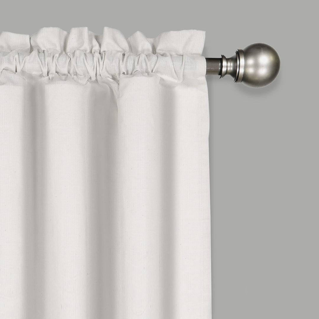 Vue Kingsbury Small Panel Tiers Privacy Window Treatment Pair Bathroom Living White - 52x24 - Diamond Home USA
