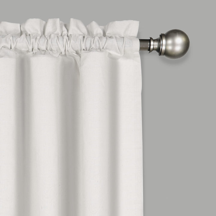 Vue Kingsbury Small Panel Tiers Privacy Window Treatment Pair Bathroom Living White - 52x24 - Diamond Home USA