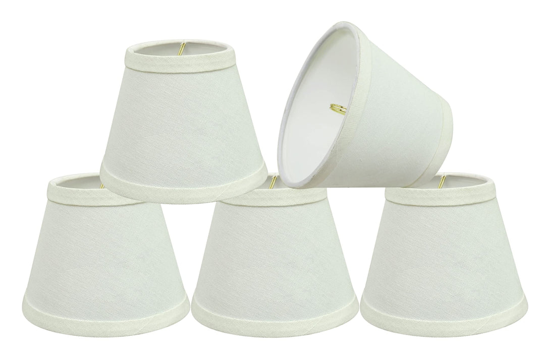 Aspen Creative 32060-5 Small Hardback Empire Shape Chandelier Clip-On Lamp Shade