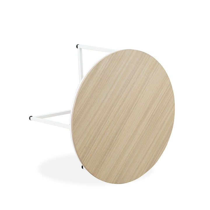 1 Piece id Century Coffee Table White Wood Laminate odern Contemporary Round - Diamond Home USA