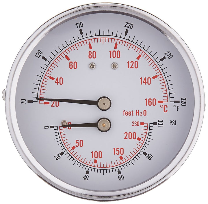 PIC Gauge TRI-HD-302R-E 3" Dial Size 1/2" Male NPT Connection Size 0/100 psi