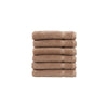 Linum Home Textiles 100% Turkish Cotton Denzi Washcloths Set of 6 Brown Latte