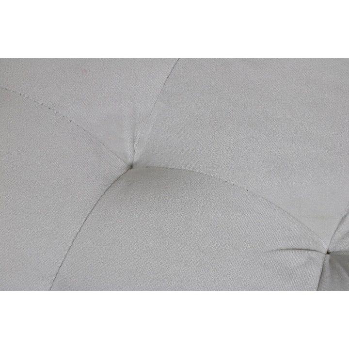 Warehouse of Tiffany Meerna Round Tufted Padded Ottoman XY6002 White - Diamond Home USA