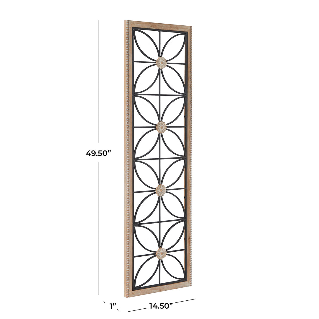 Black Metal Farmhouse Carved Wall Country - Diamond Home USA