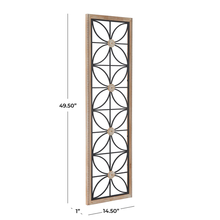 Black Metal Farmhouse Carved Wall Country - Diamond Home USA