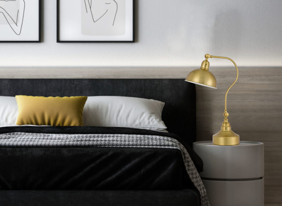 Cal Lighting BO-3025DK-AB Industrial Adjustable Metal Downbridge Desk Lamp - Diamond Home USA