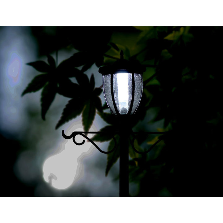 EdenBranch 7' Tall Kenwick Solar Lamp Post and Planter with Plants Hanger - Diamond Home USA
