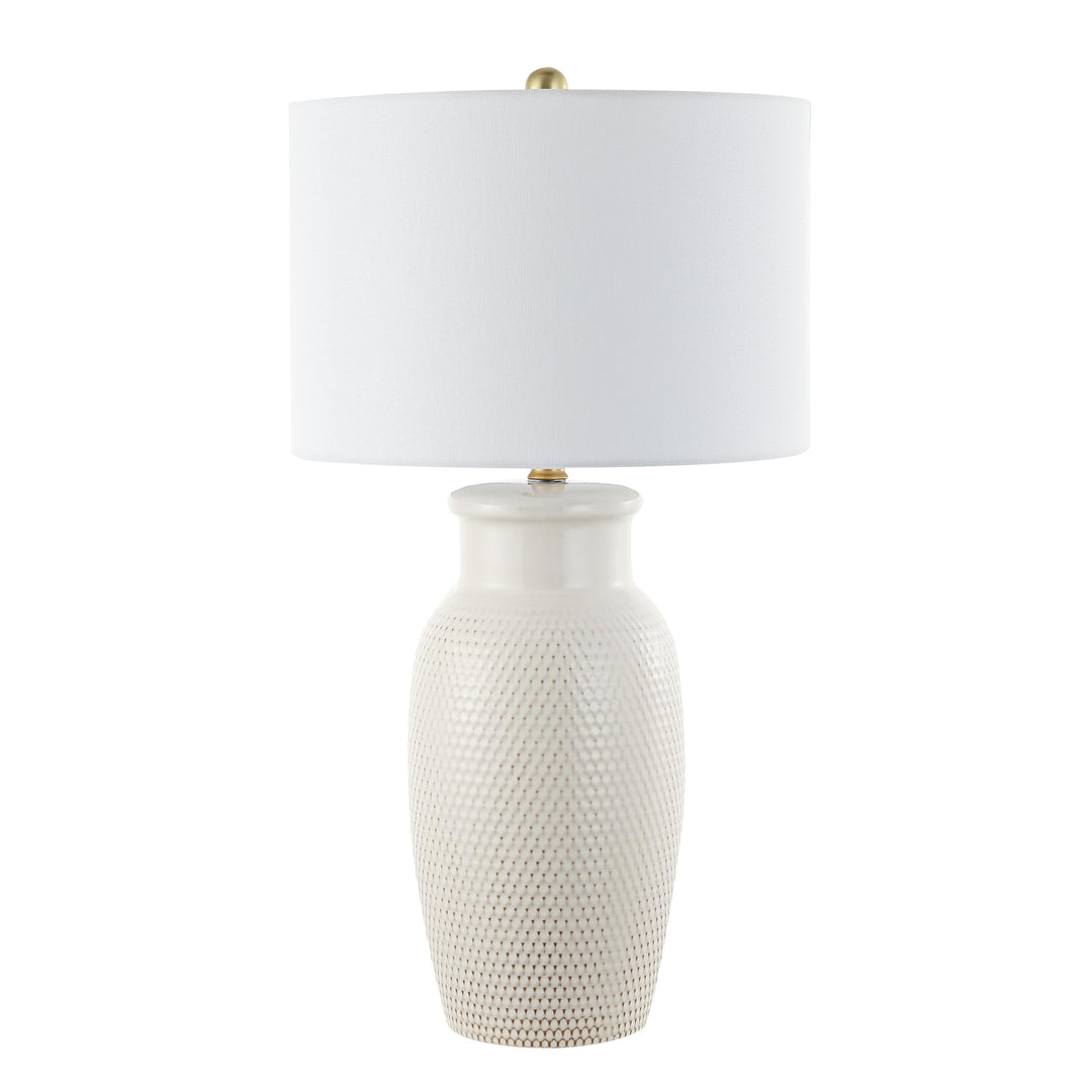 SAFAVIEH Lighting Collection Norsi Modern Contemporary Ivory Ceramic 27-inch - Diamond Home USA