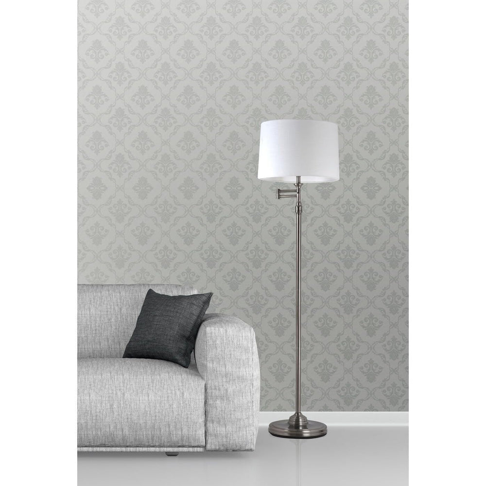 Swing Arm Floor Lamp Metallic Traditional - Diamond Home USA