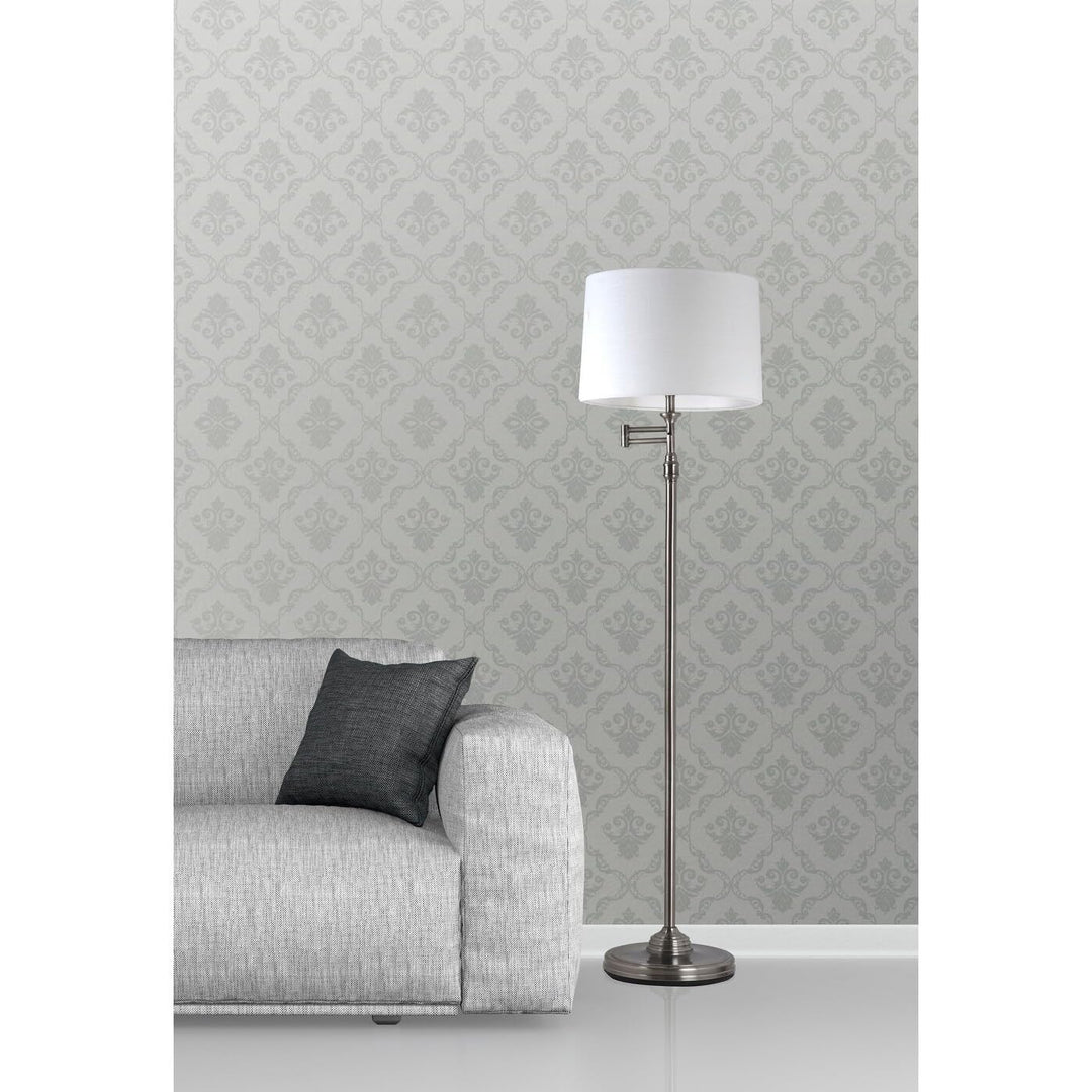 Swing Arm Floor Lamp Metallic Traditional - Diamond Home USA