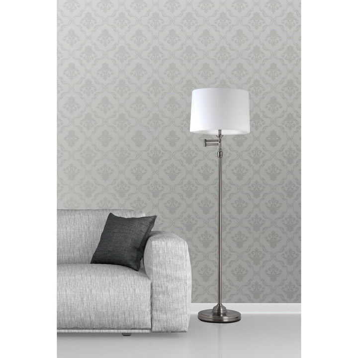 Swing Arm Floor Lamp Metallic Traditional - Diamond Home USA