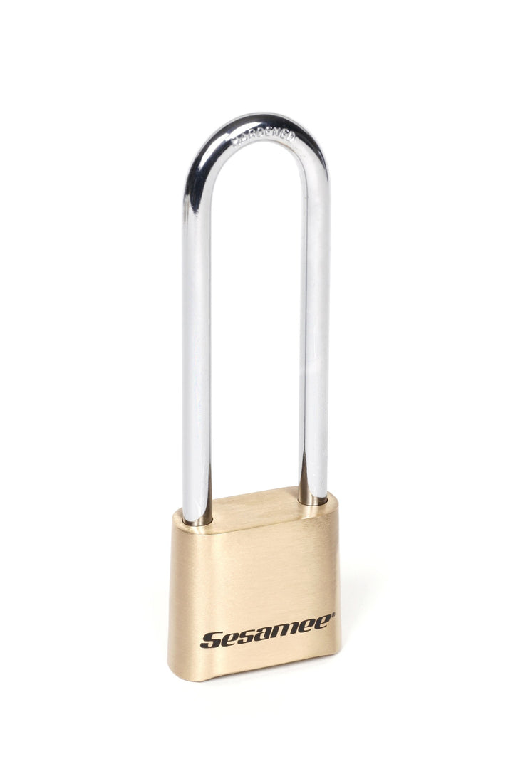 Sesamee K440 4 Dial Bottom Resettable Combination Brass Padlock with 4-Inch