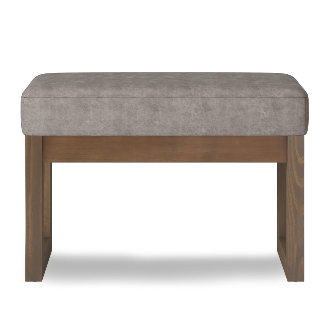 SIMPLIHOME Milltown 27 Inch Wide Contemporary Rectangle Footstool Ottoman Distressed