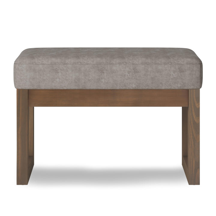 SIMPLIHOME Milltown 27 Inch Wide Contemporary Rectangle Footstool Ottoman Distressed