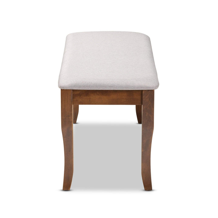 Modern and Contemporary Transitional Dining Bench Grey Upholstered Walnut Finish - Diamond Home USA