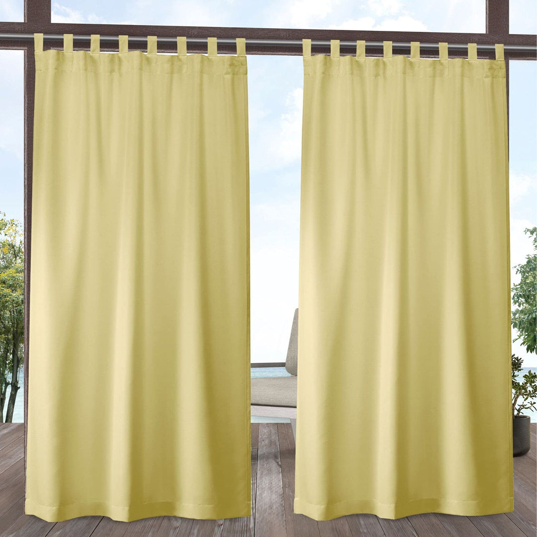 Exclusive Home Cabana Solid Indoor/Outdoor Light Filtering Hook-and-Loop Tab Top 54x108 - Sundress