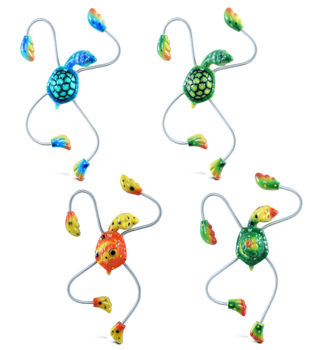 CoTa Global Sea Turtle Refrigerator Springy Magnets Set of 4 - Assorted Color