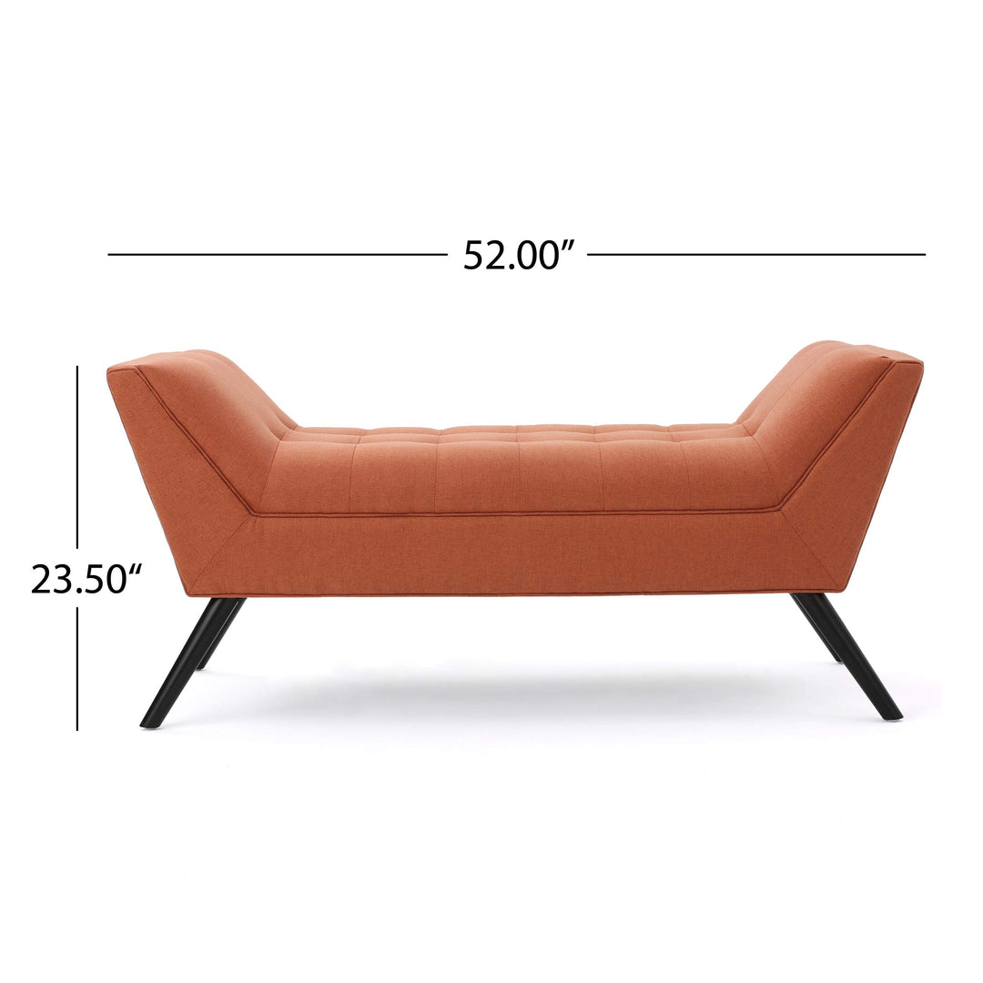 Christopher Knight Home Demi Fabric Bench Orange - Diamond Home USA