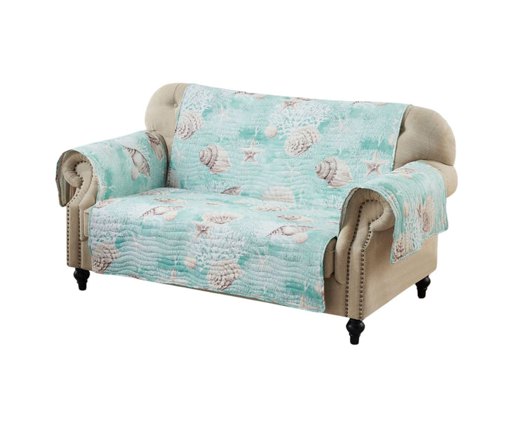 Barefoot Bungalow Ocean Reversible Slipcover Furniture Protector Loveseat